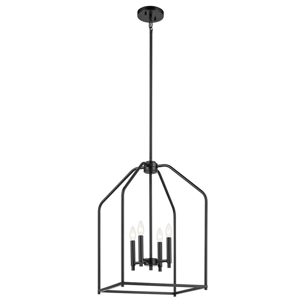 KICHLER 52722BK Madden 25.5" 4 Light Pendant in Black
