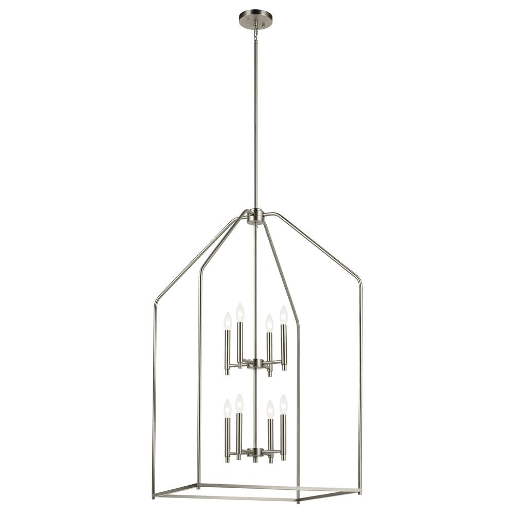 KICHLER 52724NI Madden 43" 8 XL Light Foyer Pendant in Brushed Nickel