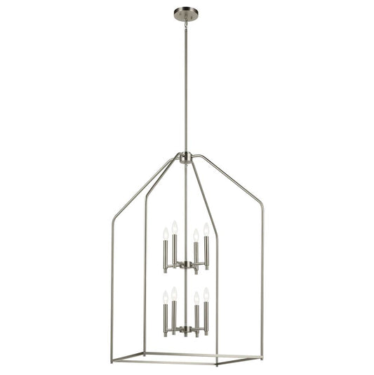 KICHLER 52724NI Madden 43" 8 XL Light Foyer Pendant in Brushed Nickel