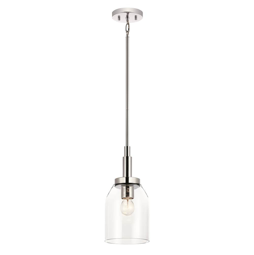 KICHLER 52725CH Madden 15 Inch 1 Light Mini Pendant with Clear Glass in Chrome