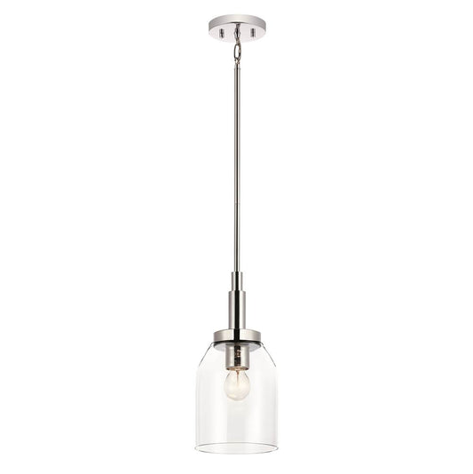 KICHLER 52725CH Madden 15 Inch 1 Light Mini Pendant with Clear Glass in Chrome
