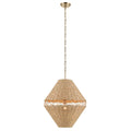 KICHLER 52743CPZ Lulo 20 Inch 1 Light Pendant With Handwoven Natural Cord In Champagne Bronze