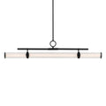 KICHLER 52753BKLED Riven 48.25 Inch Led 1 Light Linear Chandelier With Clear Fluted Glass In Black