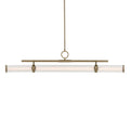 KICHLER 52753CPZLED Riven 48.25 Inch Led 1 Light Linear Chandelier With Clear Fluted Glass In Champagne Bronze