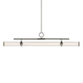 KICHLER 52753PNLED Riven 48.25 Inch Led 1 Light Linear Chandelier With Clear Fluted Glass In Polished Nickel