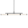 KICHLER 52754BKLED Riven 60.25 Inch Led 1 Light Linear Chandelier With Clear Fluted Glass In Black