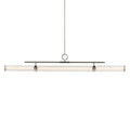 KICHLER 52754PNLED Riven 60.25 Inch Led 1 Light Linear Chandelier With Clear Fluted Glass In Polished Nickel