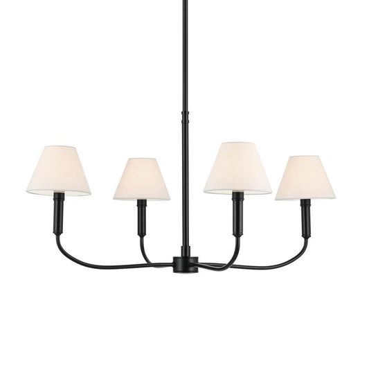 KICHLER 52766BK Eadie 30.75 Inch 4 Light Chandelier in Black
