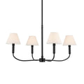 KICHLER 52766BK Eadie 30.75 Inch 4 Light Chandelier In Black
