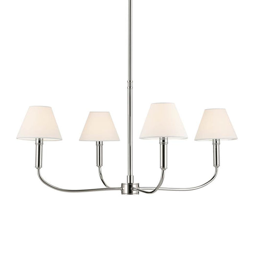 KICHLER 52766PN Eadie 30.75 Inch 4 Light Chandelier in Polished Nickel