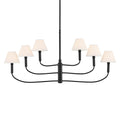 KICHLER 52767BK Eadie 41 Inch 6 Light Chandelier In Black