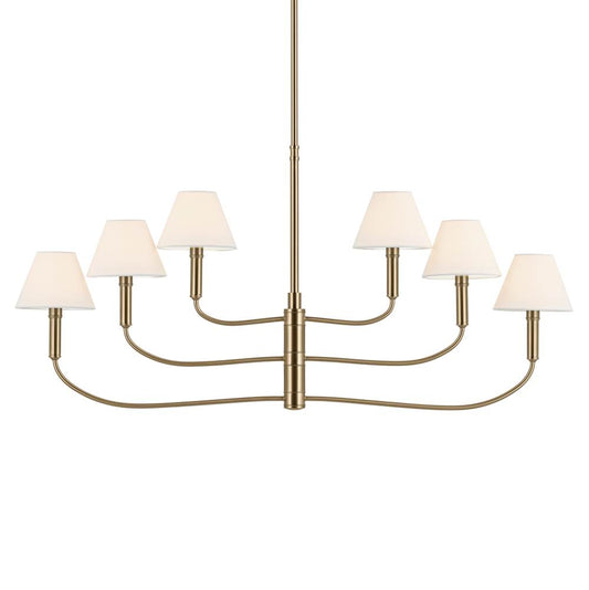 KICHLER 52767CPZ Eadie 41 Inch 6 Light Chandelier in Champagne Bronze
