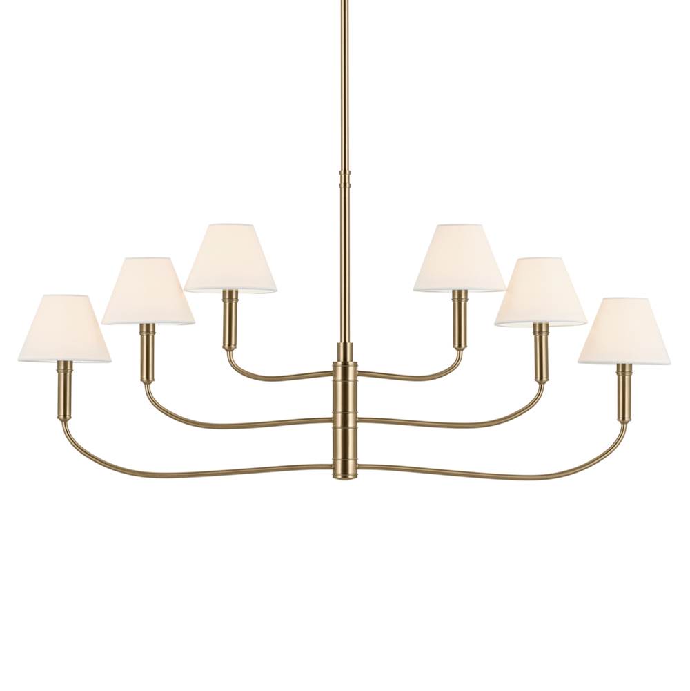 KICHLER 52767CPZ Eadie 41 Inch 6 Light Chandelier In Champagne Bronze