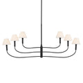 KICHLER 52768BK Eadie 51.5 Inch 6 Light Chandelier In Black