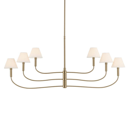KICHLER 52768CPZ Eadie 51.5 Inch 6 Light Chandelier in Champagne Bronze