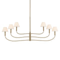 KICHLER 52768CPZ Eadie 51.5 Inch 6 Light Chandelier In Champagne Bronze