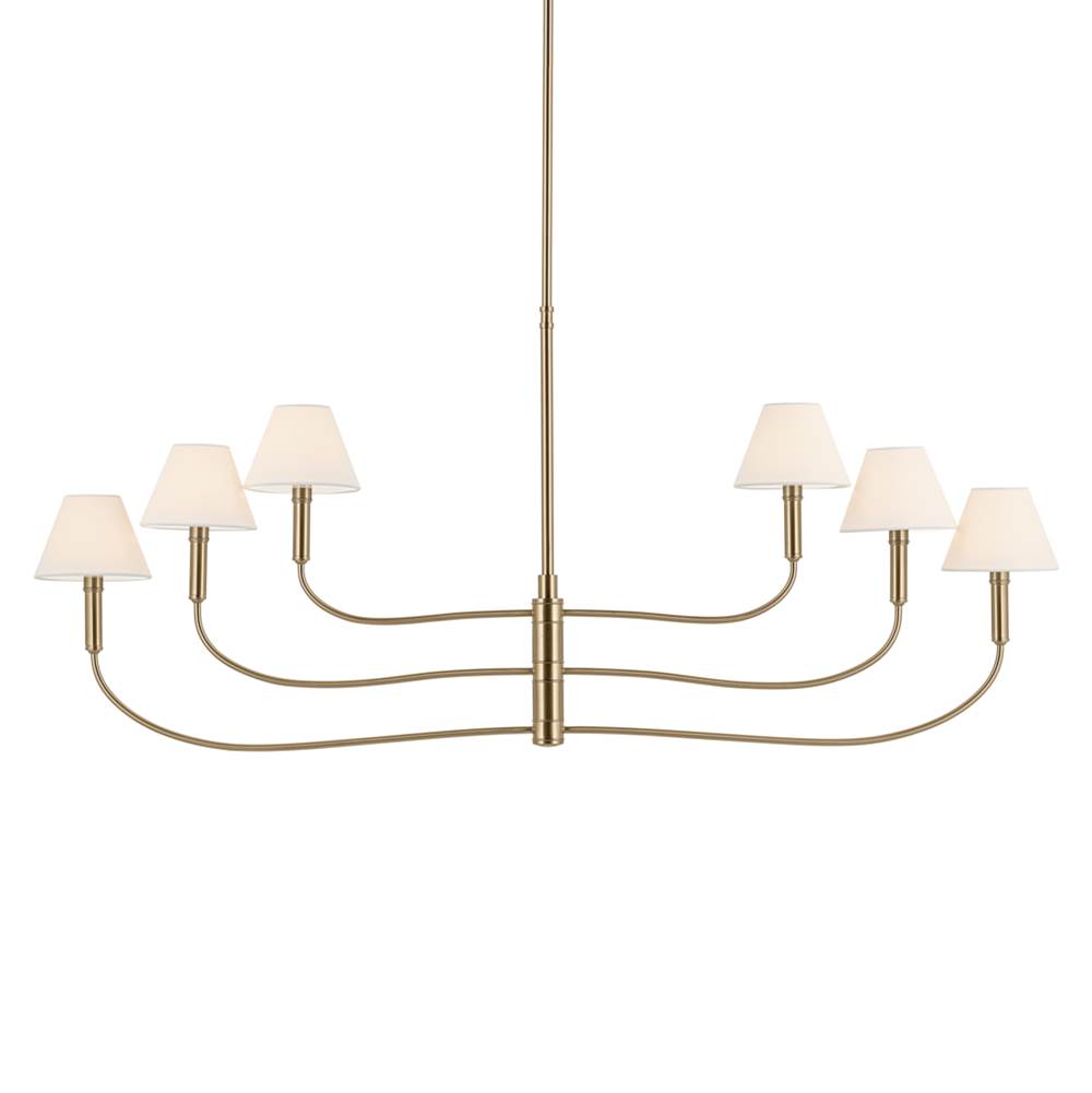 KICHLER 52768CPZ Eadie 51.5 Inch 6 Light Chandelier In Champagne Bronze