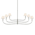 KICHLER 52768PN Eadie 51.5 Inch 6 Light Chandelier In Polished Nickel