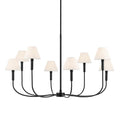 KICHLER 52769BK Eadie 41.25 Inch 8 Light Chandelier In Black