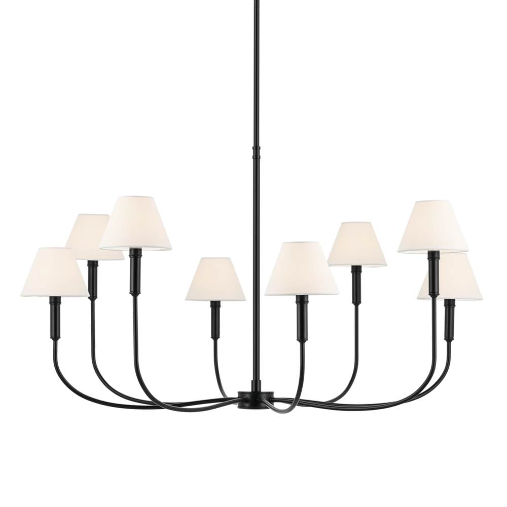 KICHLER 52769BK Eadie 41.25 Inch 8 Light Chandelier In Black