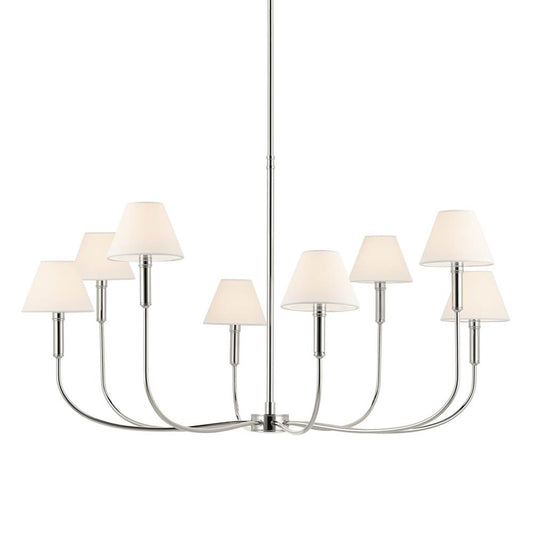 KICHLER 52769PN Eadie 41.25 Inch 8 Light Chandelier in Polished Nickel