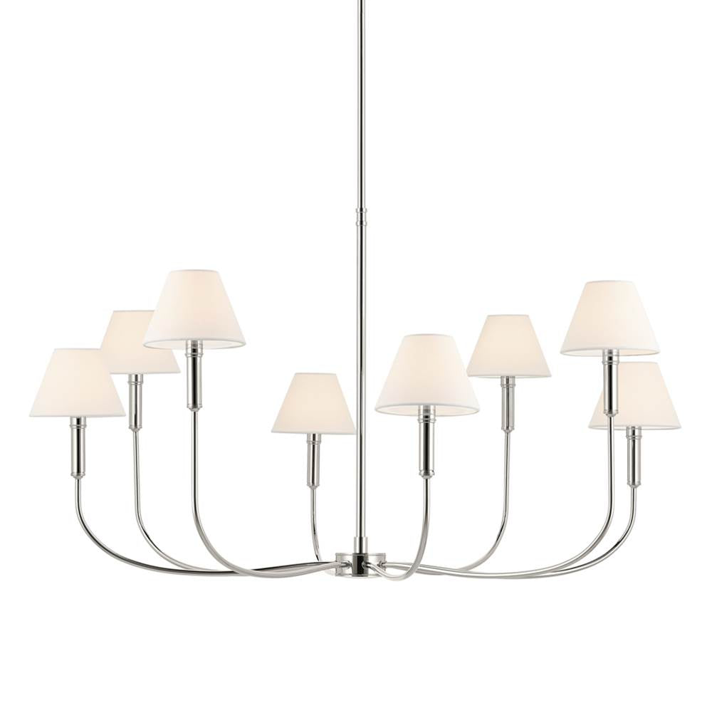 KICHLER 52769PN Eadie 41.25 Inch 8 Light Chandelier In Polished Nickel