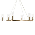 KICHLER 52771CPZ Harpin 37.75 Inch 6 Light Chandelier With Clear Glass In Champagne Bronze