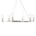 KICHLER 52771PN Harpin 37.75 Inch 6 Light Chandelier With Clear Glass In Polished Nickel