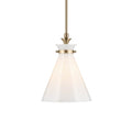 KICHLER 52774CPZ Laria 10.5 Inch 1 Light Pendant With Opal Glass In Champagne Bronze