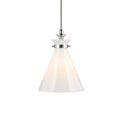KICHLER 52774PN Laria 10.5 Inch 1 Light Pendant With Opal Glass In Polished Nickel