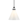 KICHLER 52775BK Laria 16 Inch 1 Light Pendant With Opal Glass In Black
