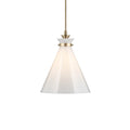 KICHLER 52775CPZ Laria 16 Inch 1 Light Pendant With Opal Glass In Champagne Bronze