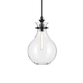 KICHLER 52776BKCLR Laria 9.75 Inch 1 Light Pendant With Clear Glass In Black