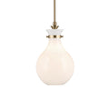 KICHLER 52776CPZ Laria 9.75 Inch 1 Light Pendant With Opal Glass In Champagne Bronze