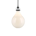KICHLER 52777BK Laria 14 Inch 1 Light Pendant With Opal Glass In Black