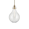 KICHLER 52777CPZCLR Laria 14 Inch 1 Light Pendant With Clear Glass In Champagne Bronze