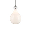 KICHLER 52777PN Laria 14 Inch 1 Light Pendant With Opal Glass In Polished Nickel