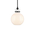 KICHLER 52778BK Laria 10.25 Inch 1 Light Pendant With Opal Glass In Black