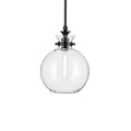 KICHLER 52778BKCLR Laria 10.25 Inch 1 Light Pendant With Clear Glass In Black