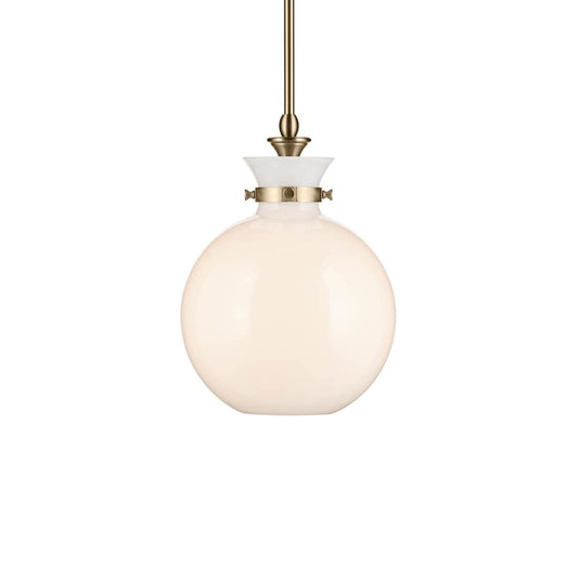 KICHLER 52778CPZ Laria 10.25 Inch 1 Light Pendant with Opal Glass in Champagne Bronze