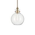 KICHLER 52778CPZCLR Laria 10.25 Inch 1 Light Pendant With Clear Glass In Champagne Bronze