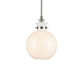 KICHLER 52778PN Laria 10.25 Inch 1 Light Pendant With Opal Glass In Polished Nickel