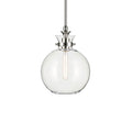 KICHLER 52778PNCLR Laria 10.25 Inch 1 Light Pendant With Clear Glass In Polished Nickel
