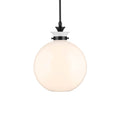 KICHLER 52779BK Laria 15 Inch 1 Light Pendant With Opal Glass In Black