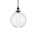 KICHLER 52779BKCLR Laria 15 Inch 1 Light Pendant With Clear Glass In Black