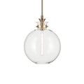 KICHLER 52779CPZCLR Laria 15 Inch 1 Light Pendant With Clear Glass In Champagne Bronze
