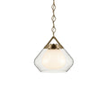 KICHLER 52782CPZ Nella 12 Inch 1 Light Pendant With Clear Outer Glass With Opal Interior Glass In Champagne Bronze