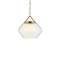 KICHLER 52783CPZ Nella 16 Inch 1 Light Pendant With Clear Outer Glass With Opal Interior Glass In Champagne Bronze