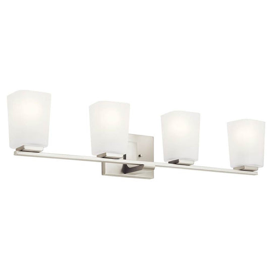 KICHLER 55018NI Roehm 4 Light Vanity Light Brushed Nickel