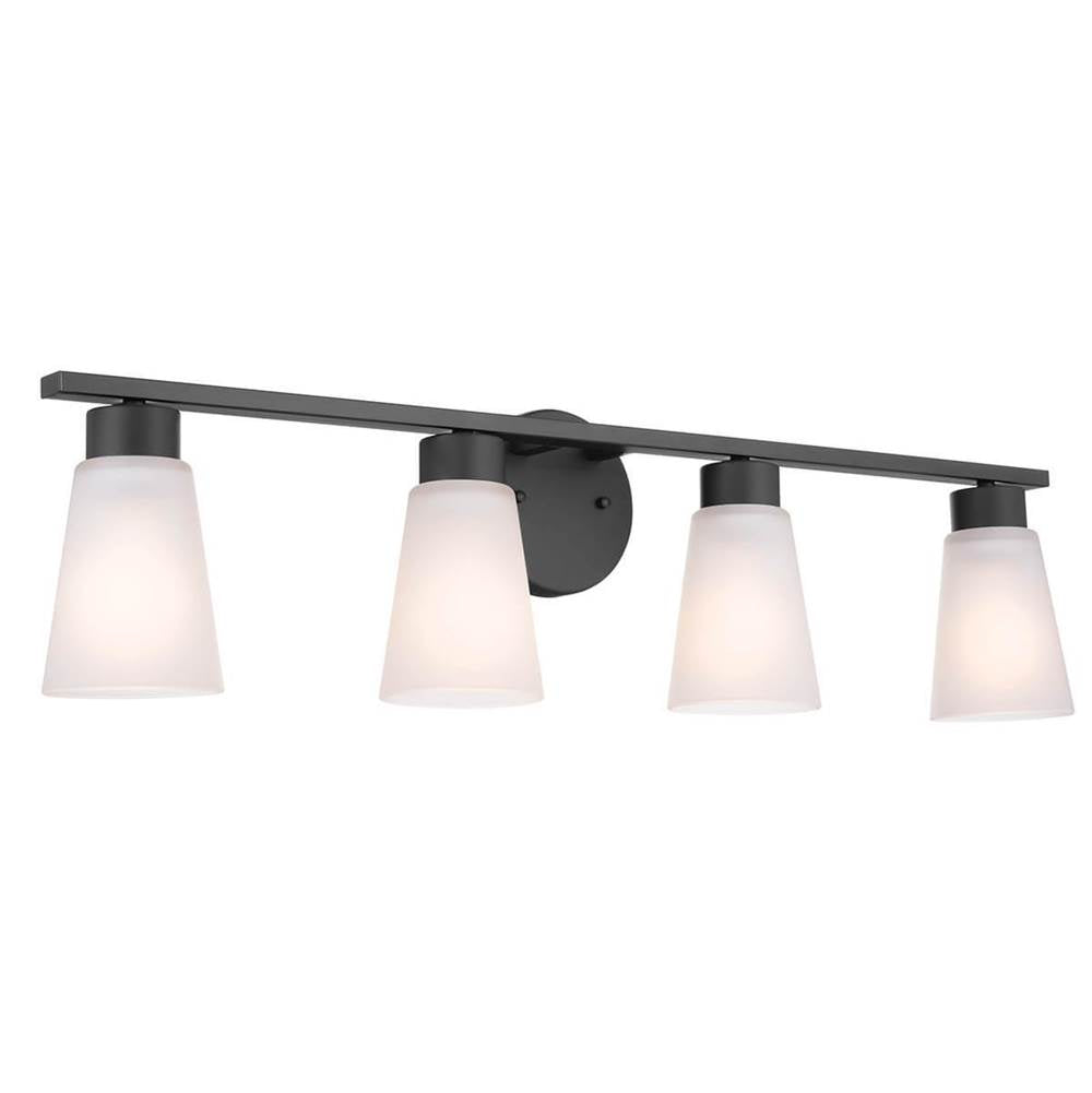 KICHLER 55122BK Stamos Bath 4 Light - Black